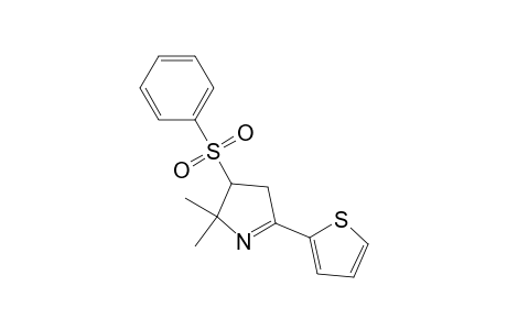 2H-Pyrrole, 3,4-dihydro-2,2-dimethyl-3-(phenylsulfonyl)-5-(2-thienyl)-
