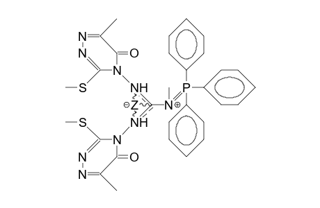 Bis[(6-methyl-3-methylthio-5-oxo-4,5-dihydro-1,2,4-triazin-4-yl)-amino]-(triphenylphosphoranylidene-methyl-amino)-methan