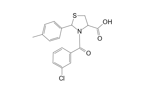 3-(3-Chlorobenzoyl)-2-(4-methylphenyl)-1,3-thiazolidine-4-carboxylic acid
