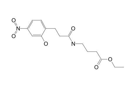 3-Phenylpropionic amide, 2'-hydroxy-4'-nitro-N-[3-carbethoxypropyl]-