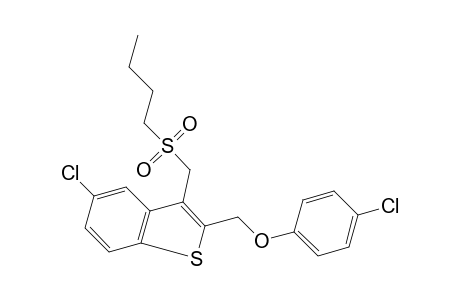 3-[(BUTYLSULFONYL)METHYL]-5-CHLORO-2-[(p-CHLOROPHENOXY)METHYL]BENZO[b]THIOPHENE