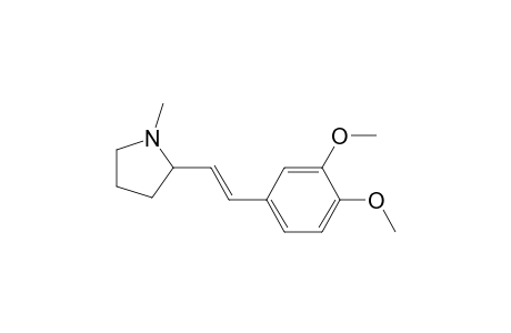 Pyrrolidine, 2-[2-(3,4-dimethoxyphenyl)ethenyl]-1-methyl-, (E)-(.+-.)-