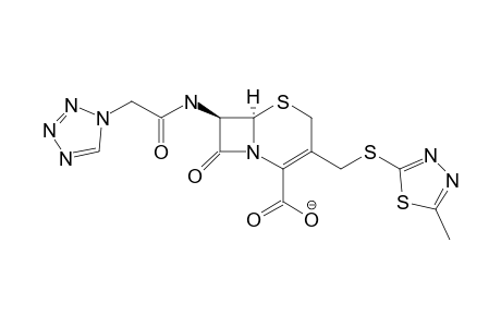 (6R,7R)-8-keto-3-[[(5-methyl-1,3,4-thiadiazol-2-yl)thio]methyl]-7-[[2-(tetrazol-1-yl)acetyl]amino]-5-thia-1-azabicyclo[4.2.0]oct-2-ene-2-carboxylate