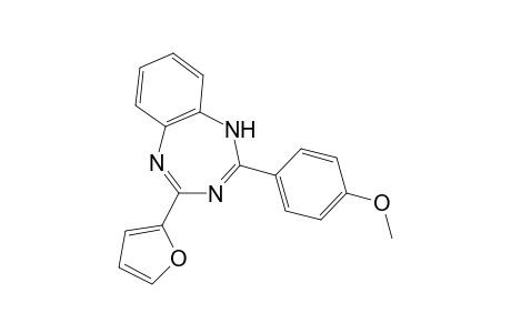 1H-1,3,5-Benzotriazepine, 4-(2-furanyl)-2-(4-methoxyphenyl)-