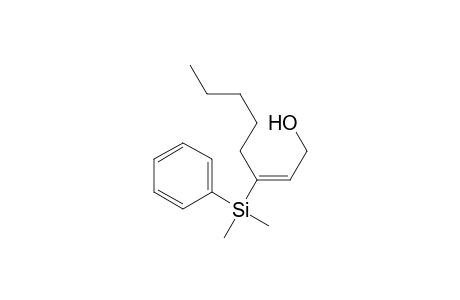 (E)-3-[dimethyl(phenyl)silyl]-2-octen-1-ol