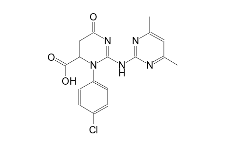 3-(4-chlorophenyl)-2-[(4,6-dimethyl-2-pyrimidinyl)amino]-6-oxo-3,4,5,6-tetrahydro-4-pyrimidinecarboxylic acid