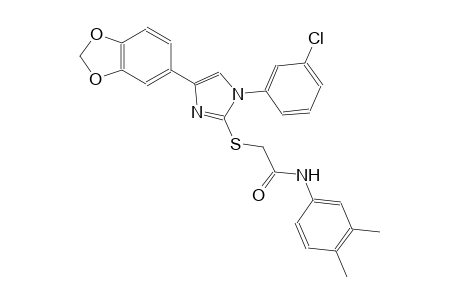 acetamide, 2-[[4-(1,3-benzodioxol-5-yl)-1-(3-chlorophenyl)-1H-imidazol-2-yl]thio]-N-(3,4-dimethylphenyl)-
