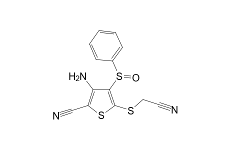 3-Amino-5-(cyanomethylthio)-4-(phenylsulfinyl)-2-thiophenecarbonitrile
