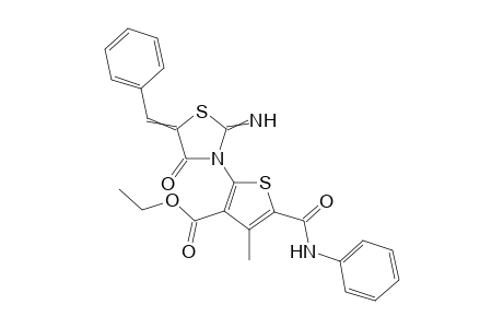 Ethyl-2-(5-benzylidene-2-imino-4-oxothiazolidin-3-yl)-4-methyl-5-(phenylcarbamoyl) thiophene-3-carboxylate