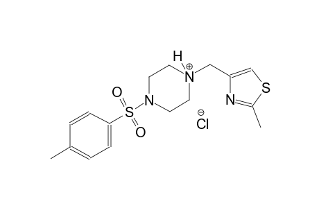 piperazinium, 1-[(4-methylphenyl)sulfonyl]-4-[(2-methyl-4-thiazolyl)methyl]-, chloride
