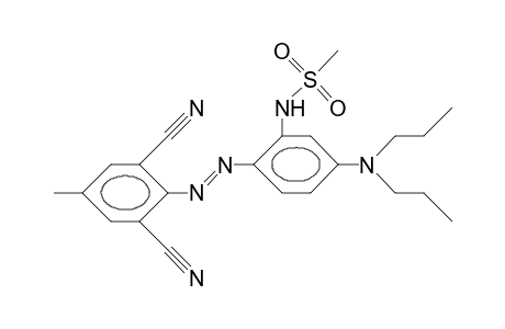 2,6-Dicyano-4'-diisopropylamino-4-methyl-2'-methylsulphonamido-azobenzene