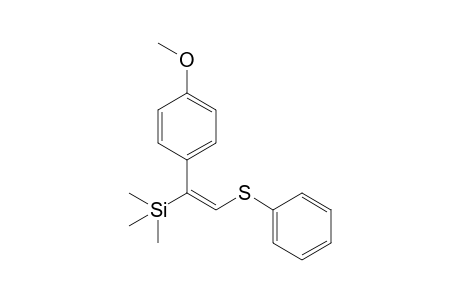 (E)-[.beta-Phenylthio.alpha.-(p-methoxyphenyl)vinyl](trimethyl)silane