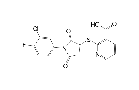 3-pyridinecarboxylic acid, 2-[[1-(3-chloro-4-fluorophenyl)-2,5-dioxo-3-pyrrolidinyl]thio]-