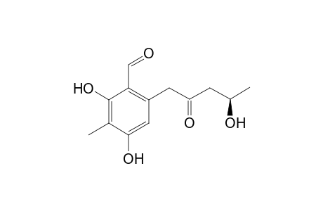 2,4-dihydroxy-6-[(4R)-4-hydroxy-2-oxo-pentyl]-3-methyl-benzaldehyde