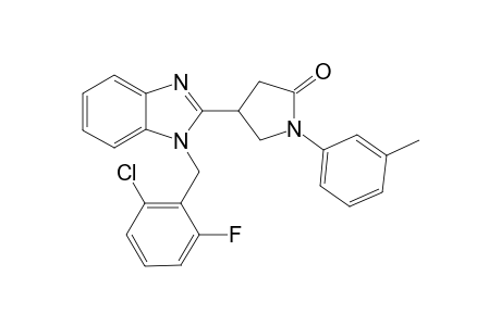 2-Pyrrolidinone, 4-[1-[(2-chloro-6-fluorophenyl)methyl]-1H-1,3-benzimidazol-2-yl]-1-(3-methylphenyl)-
