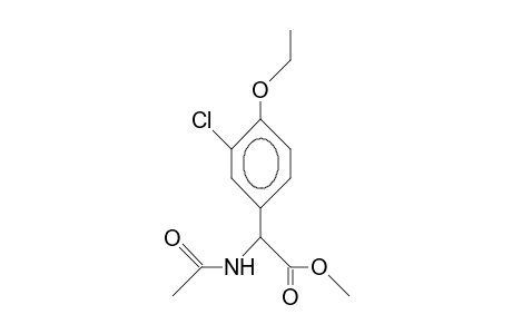 N-Acetyl-2-amino-(3-chloro-4-ethoxy-phenyl)-acetic acid, methyl ester