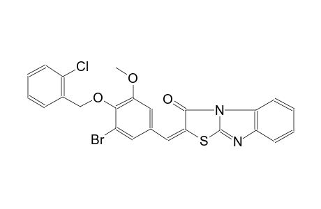 (2E)-2-{3-bromo-4-[(2-chlorobenzyl)oxy]-5-methoxybenzylidene}[1,3]thiazolo[3,2-a]benzimidazol-3(2H)-one