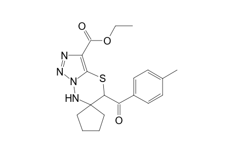 5-(4-Methylbenzoyl)-[5,7-dihydrospiro[1,2,3]triazolo[5,1-b][1,3,4]thiadiazine-6,1'-cyclopentane]-3-carboxylic acid ethyl ester