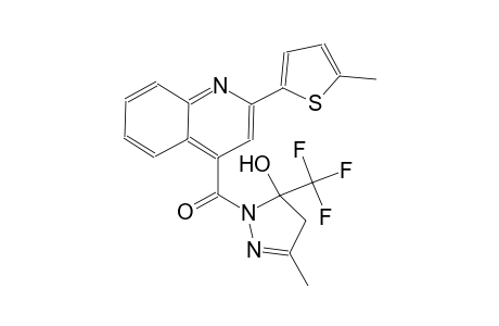 3-methyl-1-{[2-(5-methyl-2-thienyl)-4-quinolinyl]carbonyl}-5-(trifluoromethyl)-4,5-dihydro-1H-pyrazol-5-ol