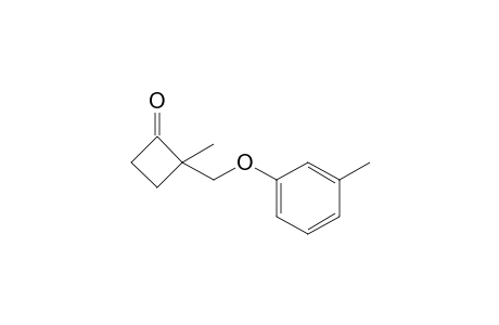 2-Methyl-2-[(3-methylphenoxy)methyl]cyclobutanone