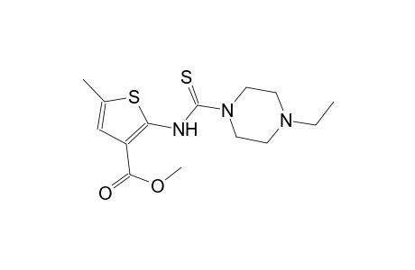 methyl 2-{[(4-ethyl-1-piperazinyl)carbothioyl]amino}-5-methyl-3-thiophenecarboxylate