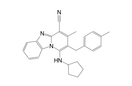 1-(cyclopentylamino)-3-methyl-2-(4-methylbenzyl)pyrido[1,2-a]benzimidazole-4-carbonitrile