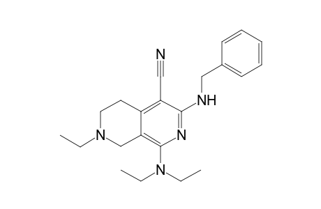 2,7-Naphtrydine-4-carbonitrile, 5,6,7,8-tetrahydro-3-benzylamino-7-ethyl-1-diethylamino-