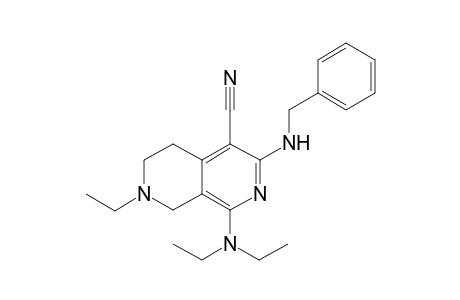 2,7-Naphtrydine-4-carbonitrile, 5,6,7,8-tetrahydro-3-benzylamino-7-ethyl-1-diethylamino-