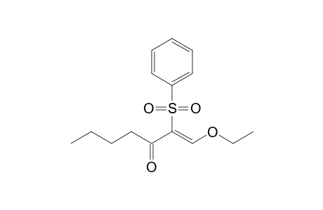 1-Ethoxy-2-(phenylsulfonyl)hept-1-en-3-one