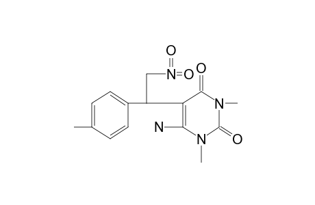 6-amino-1,3-dimethyl-5-[p-methyl-alpha-(nitromethyl)benzyl]uracil