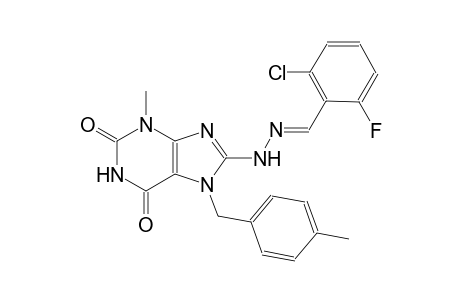 2-chloro-6-fluorobenzaldehyde [3-methyl-7-(4-methylbenzyl)-2,6-dioxo-2,3,6,7-tetrahydro-1H-purin-8-yl]hydrazone
