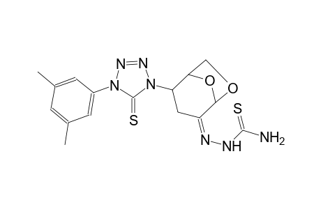 1-(3,5-dimethylphenyl)-4-[(4Z)-4-[(2-sulfanylidenepropyl)imino]-6,8-dioxabicyclo[3.2.1]octan-2-yl]-4,5-dihydro-1H-1,2,3,4-tetrazole-5-thione
