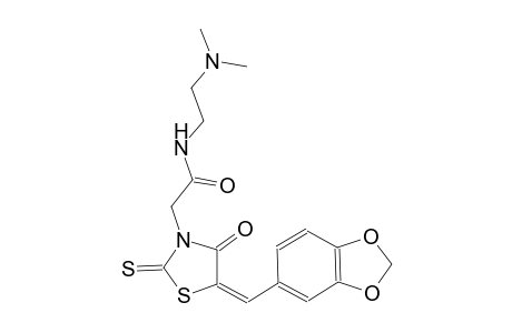 3-thiazolidineacetamide, 5-(1,3-benzodioxol-5-ylmethylene)-N-[2-(dimethylamino)ethyl]-4-oxo-2-thioxo-, (5E)-