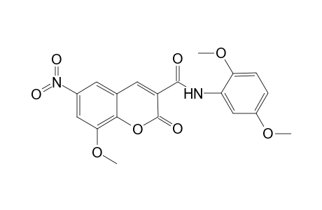 N-(2,5-dimethoxyphenyl)-2-keto-8-methoxy-6-nitro-chromene-3-carboxamide