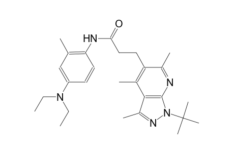 1H-pyrazolo[3,4-b]pyridine-5-propanamide, N-[4-(diethylamino)-2-methylphenyl]-1-(1,1-dimethylethyl)-3,4,6-trimethyl-