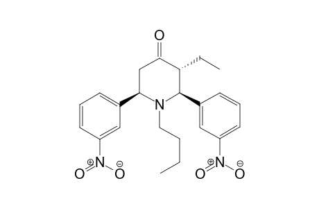 (2S,3R,6R)-1-butyl-3-ethyl-2,6-bis(3-nitrophenyl)piperidin-4-one