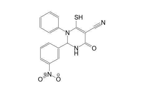 2-(3-nitrophenyl)-4-oxo-1-phenyl-6-sulfanyl-1,2,3,4-tetrahydro-5-pyrimidinecarbonitrile
