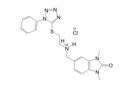 N-[(1,3-dimethyl-2-oxo-2,3-dihydro-1H-benzimidazol-5-yl)methyl]-2-[(1-phenyl-1H-tetraazol-5-yl)sulfanyl]ethanaminium chloride