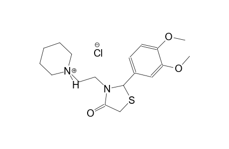 piperidinium, 1-[2-[2-(3,4-dimethoxyphenyl)-4-oxo-3-thiazolidinyl]ethyl]-, chloride