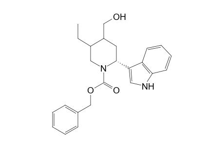 1-((Benzyloxy)carbonyl)-c-5-ethyl-r-2-(3-indolyl)-c-4-piperidinemethanol