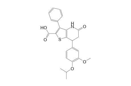 thieno[3,2-b]pyridine-2-carboxylic acid, 4,5,6,7-tetrahydro-7-[3-methoxy-4-(1-methylethoxy)phenyl]-5-oxo-3-phenyl-