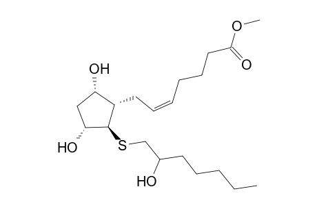 (1S,2S,3R,4R)-2-[6'-(Methoxycarbonyl)hex-2'-en-1'-yl]-3-[(2"-hydroxyheptyl)sulfanyl]-cyclopentane-1,4-diol