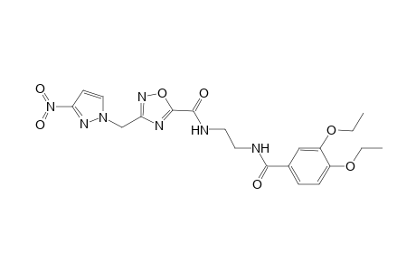 1,2,4-Oxadiazole-5-carboxamide, N-[2-[(3,4-diethoxybenzoyl)amino]ethyl]-3-[(3-nitro-1H-pyrazol-1-yl)methyl]-