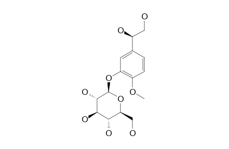 (1'R)-1'-(3-HYDROXY-4-METHOXY-PHENYL)-ETHANE-1',2'-DIOL-3-O-BETA-D-GLUCOPYRANOSIDE
