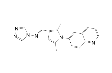 N-{(E)-[2,5-dimethyl-1-(6-quinolinyl)-1H-pyrrol-3-yl]methylidene}-4H-1,2,4-triazol-4-amine