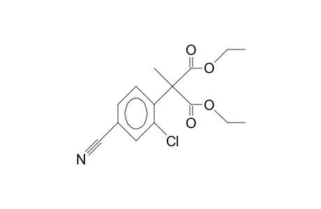 2-Chloro-4-cyano-phenyl-(methyl)-malonic acid, diethyl ester