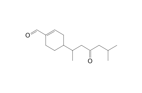 4-(4'-oxo-6'-methylhept-2'-yl)-1-cyclohexenecarboxaldehyde