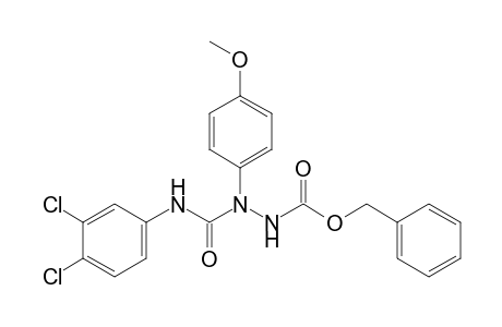 (phenylmethyl) N-[(3,4-dichlorophenyl)carbamoyl-(4-methoxyphenyl)amino]carbamate