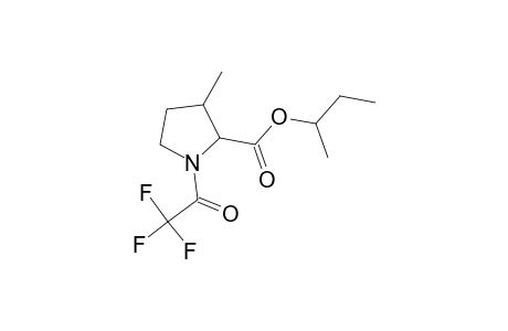Proline, 3-methyl-1-(trifluoroacetyl)-, 1-methylpropyl ester, cis-
