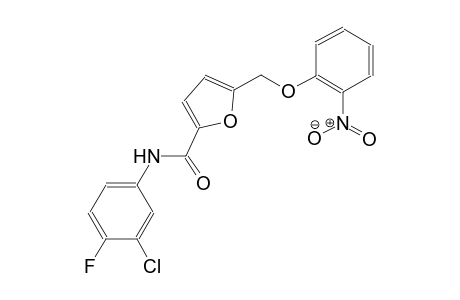 N-(3-chloro-4-fluorophenyl)-5-[(2-nitrophenoxy)methyl]-2-furamide